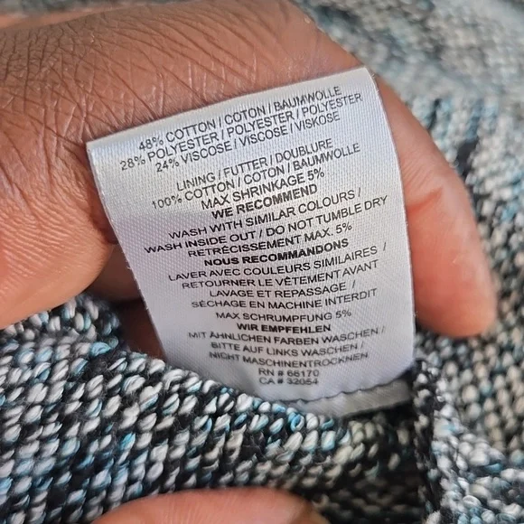 Ganni Anthropologie Pinnacle Tweed Knit Ruffle Mock Neck Fit and Flare Dress LP - Picture 10 of 11